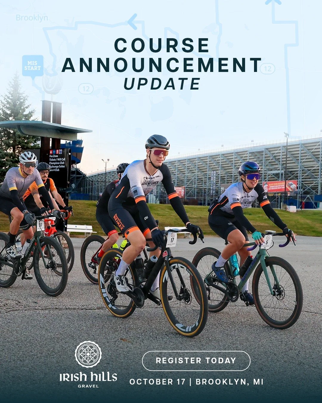 Spring has sprung and the gravel season is upon us with the @michigan_gravel_race_series kicking off this weekend at @MeltingMann!

We have been closely working with @mispeedway to finalize our routes in and out of the speedway to ensure we have the 