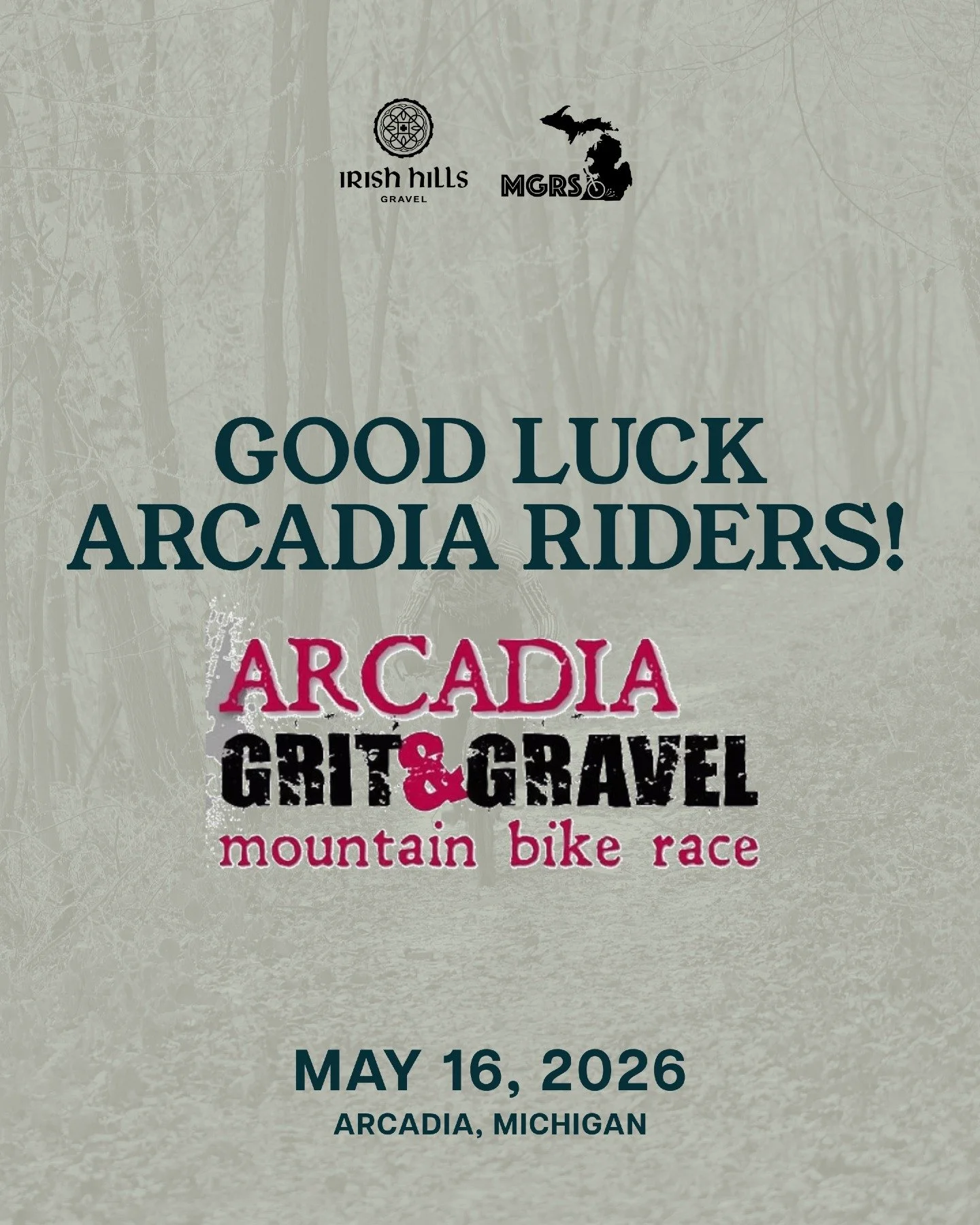Arcadia Grit &amp; Gravel is tomorrow &mdash; gravel roads, hidden two-tracks, and world-class trail at the Arcadia Dunes. Not many races like this one anywhere in Michigan. Have a great one out there.

@endoman_promotions @michigan_gravel_race_serie