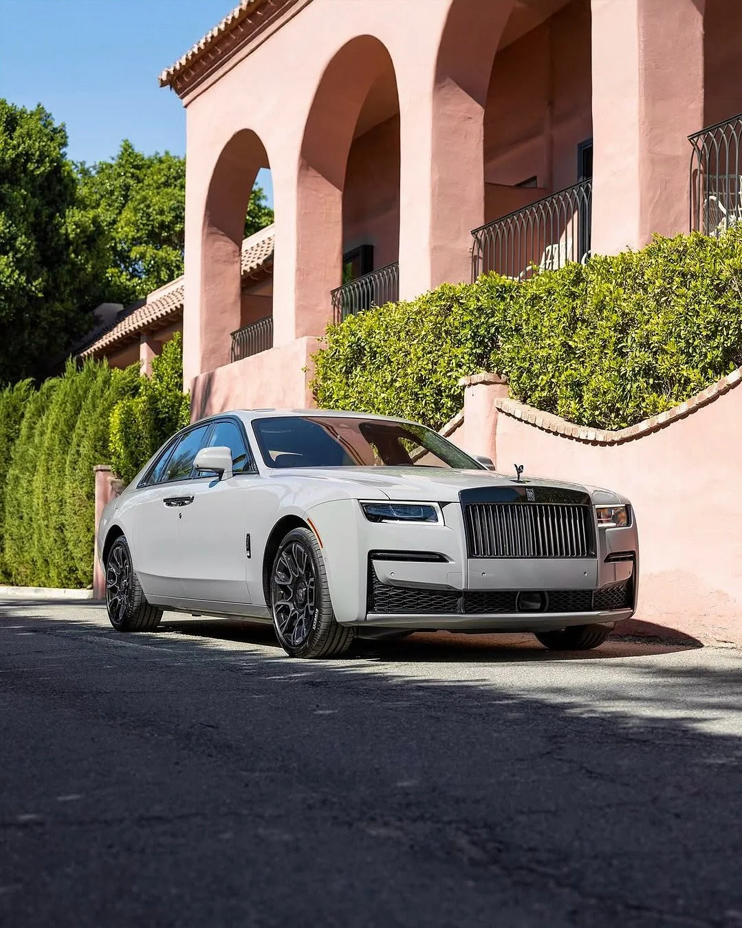 Lightning dressed in a Savile Row suit.

Rolls-Royce Black Badge Ghost in Tempest Grey over a Lemon Yellow interior.