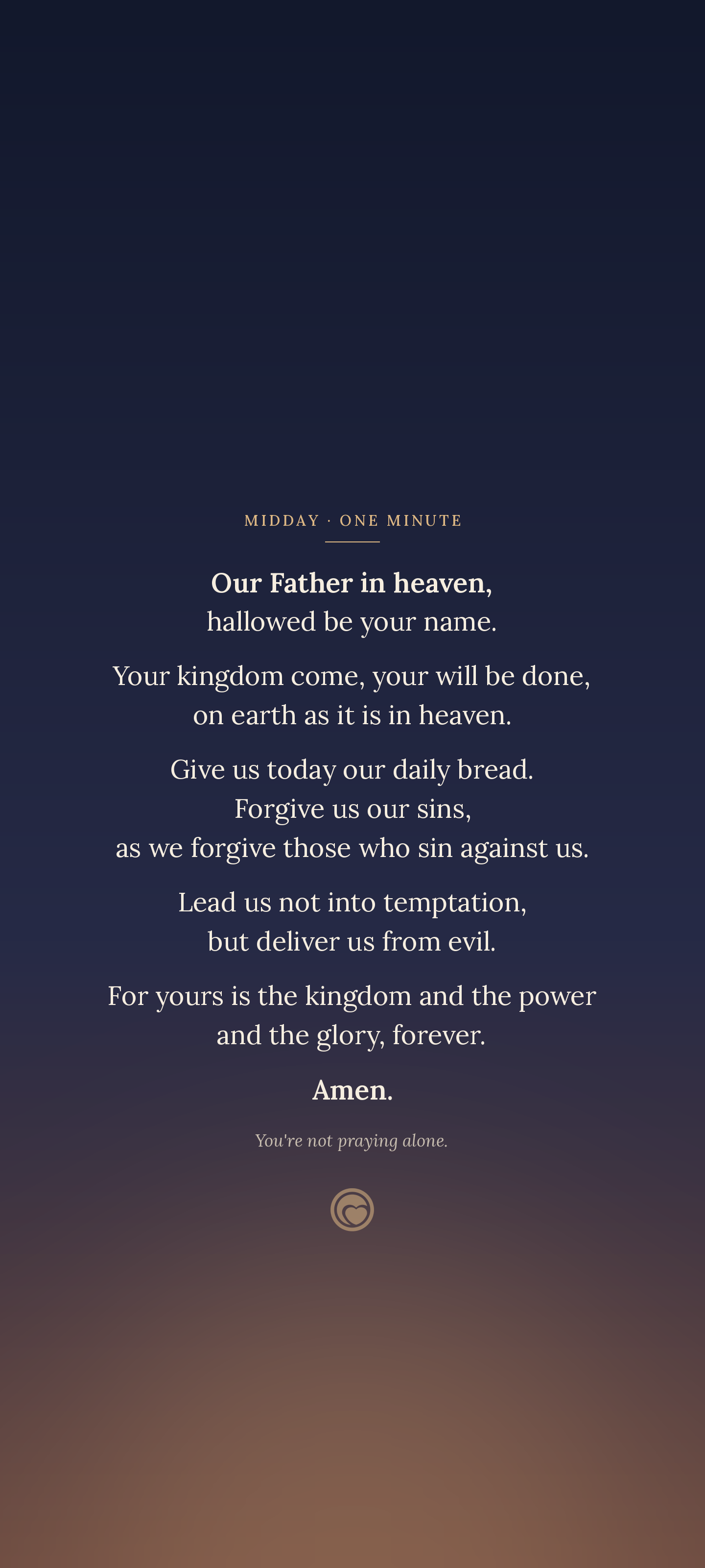 The Lord's Prayer phone wallpaper.