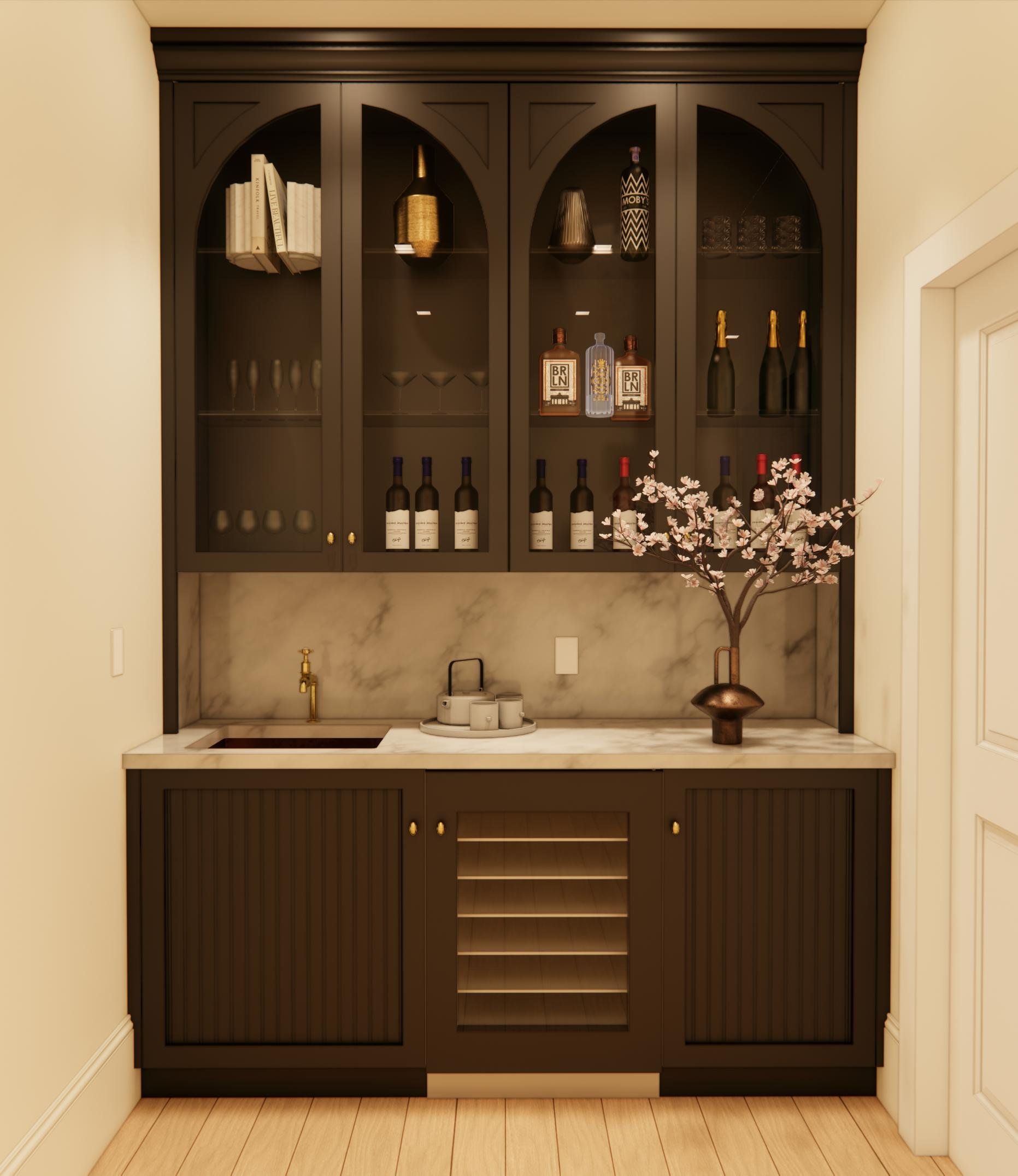In collaboration with Appenzeller Woodworking, we provided rendering services so their client could visualize different color and finish combinations for their custom bar!