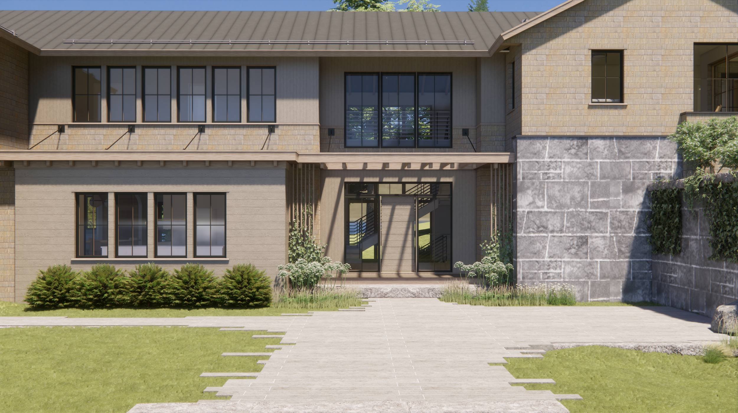 In collaboration with Northends Architecture, we assisted with the interior design, refining material selections, and renderings for this seaside home. 
