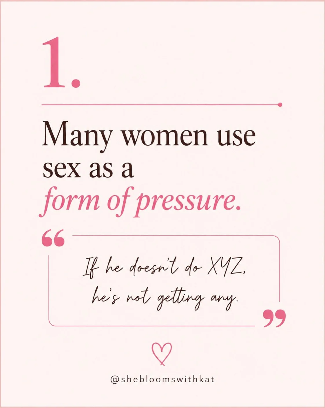 Take sex out of the power game and onto the next level. 🌸 

#intimacy #healthyintimacy #intimacytips