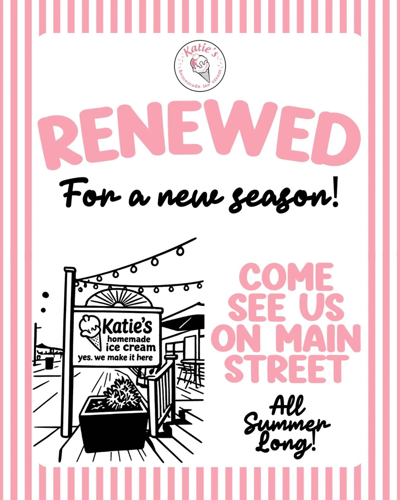 You already know who your favorite girl is&hellip; and it&rsquo;s the one that keeps the ice cream coming. Katie&rsquo;s is back for the season starting this weekend!

Tag your ice cream buddy in the comments and let us know what you&rsquo;re orderin