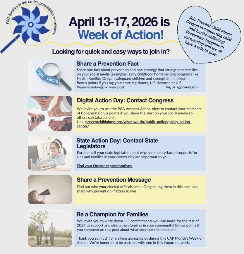 Child Abuse Prevention Month “Week of Action”