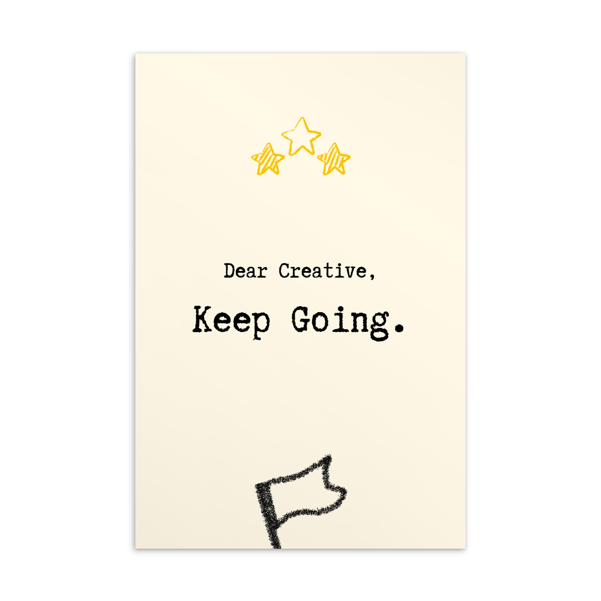 Dear Creative, Keep Going Postcard