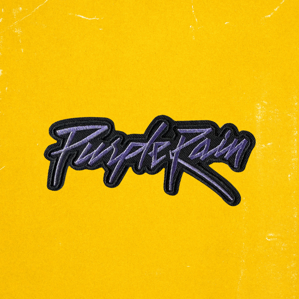 Purple Rain Embroidered Iron-on Patch