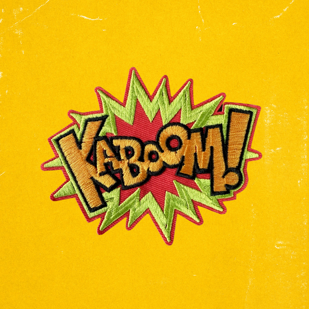 Kaboom! Embroidered Iron-on Patch