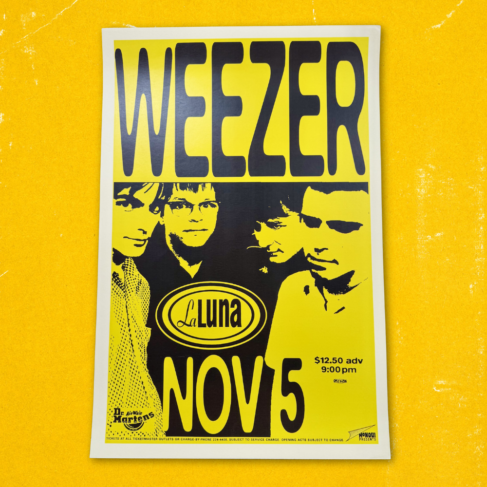 Weezer '96 Tour Poster Reprint
