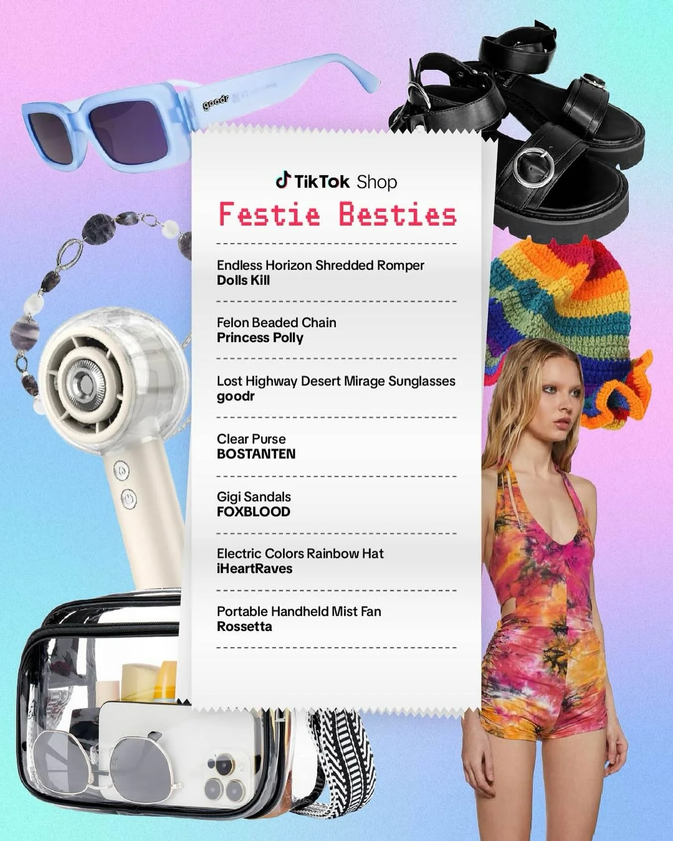 Crowd surfing optional. Forgetting these festival essentials? Never 🎟️🎶 #TikTokShopFinds #MusicFestival #FestivalTok