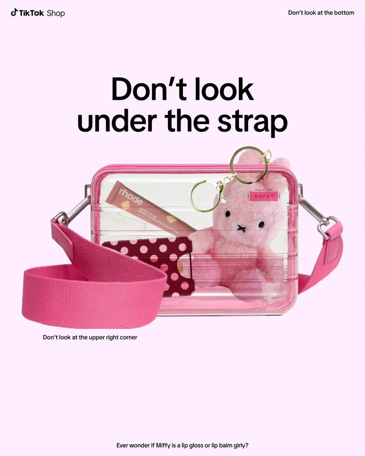 I wouldn&rsquo;t look under the pink strap 👀 #TikTokShop #DontLook #TikTokShopExclusive