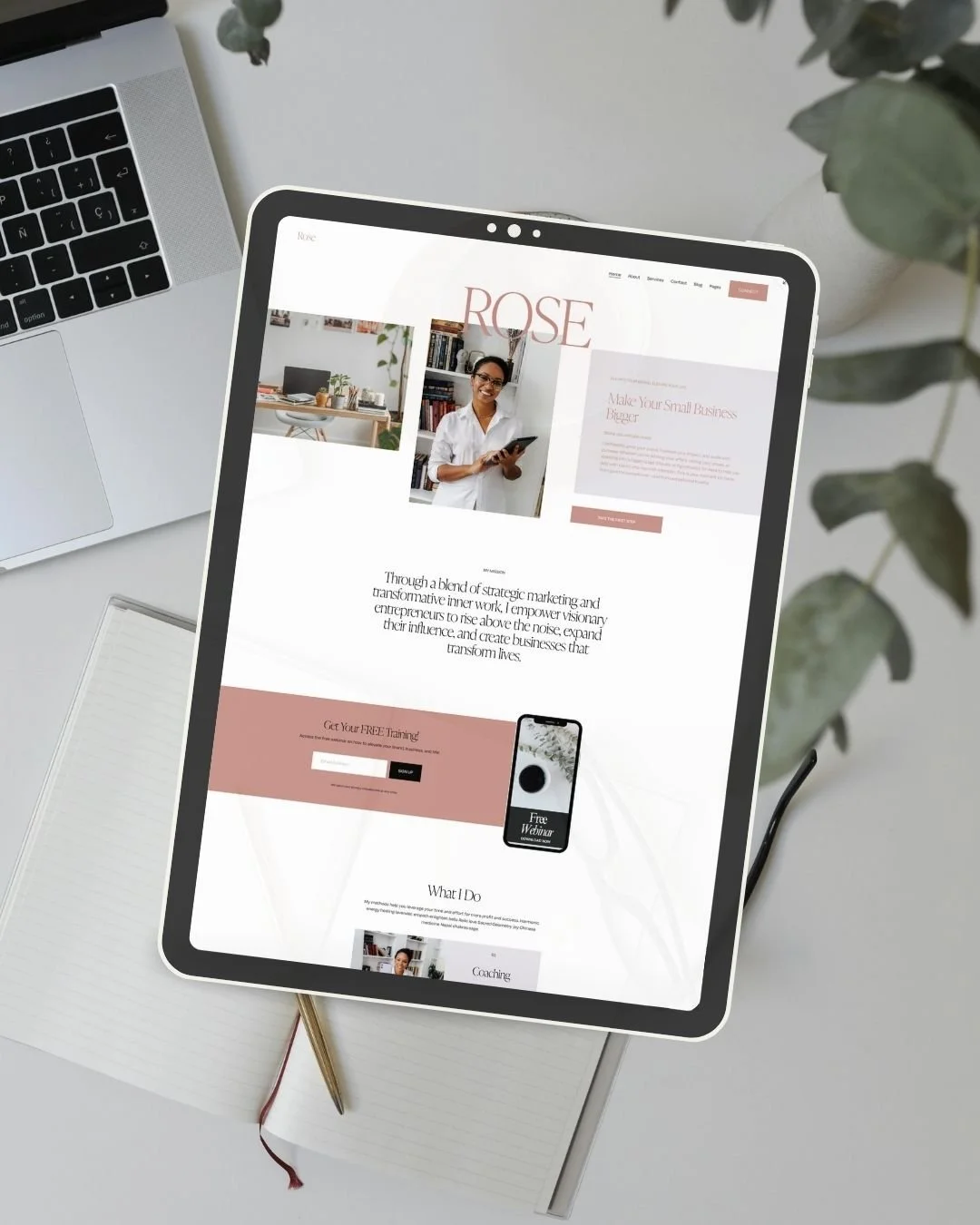Rose Squarespace Website Template