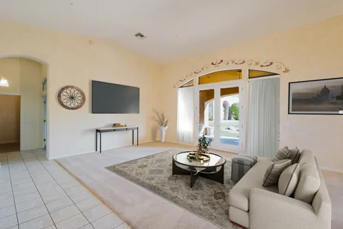 Virtually staged living room in a Phoenix-area home