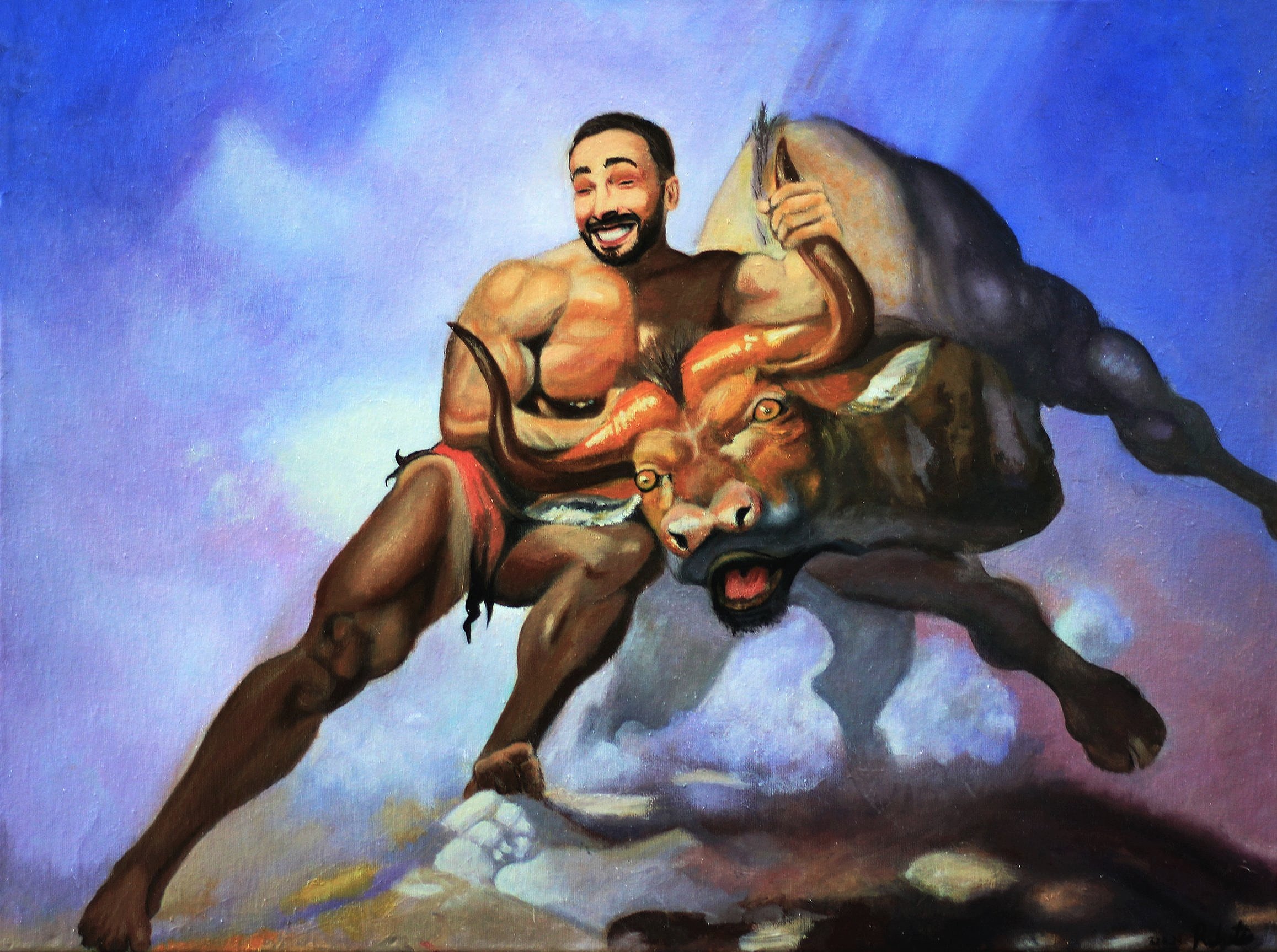 Homage to "Dodgeball" | Oil on Canvas, 16 x 20 inches