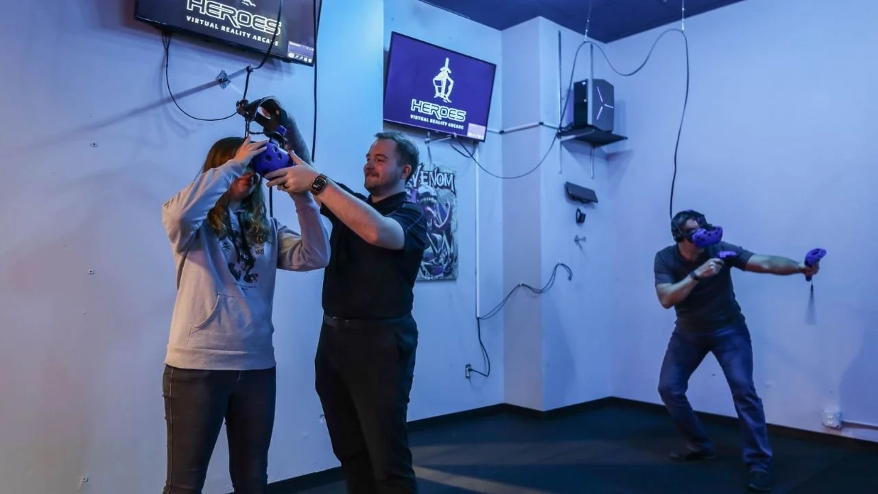 VR set up and gaming space