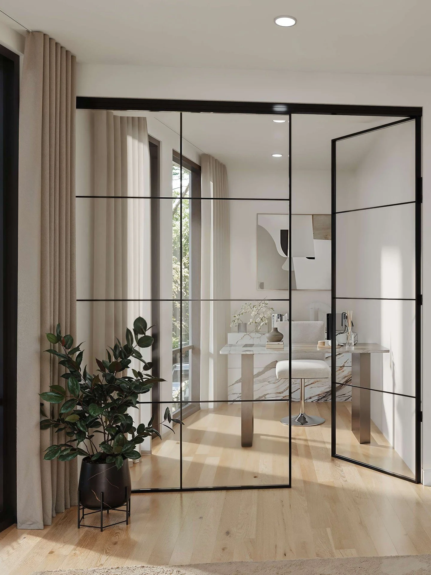 A work-from-home setup that doesn&rsquo;t feel like work. ✨

With incredible windows and natural light pouring in, this office space at 80onVernon is perfectly designed to take in the spring and summer ahead.

📍80 Vernon Street, Brookline

Listed by