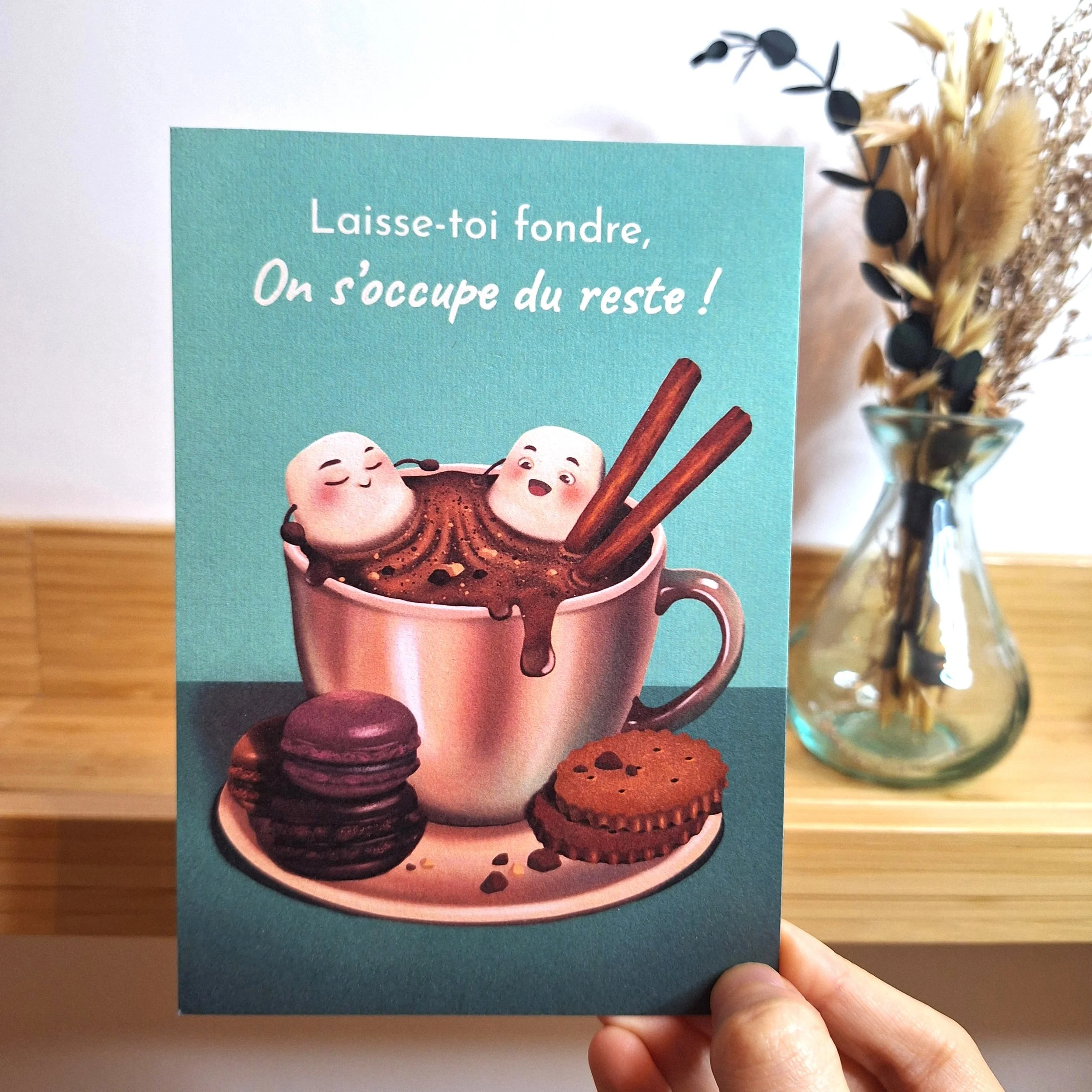 Carte A6 - Marshmallows fondants