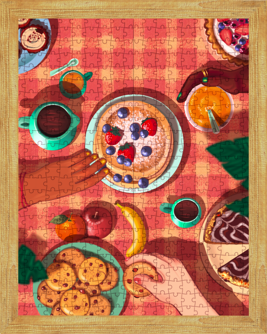 Lea en couleurs - cosy illustration pour puzzle