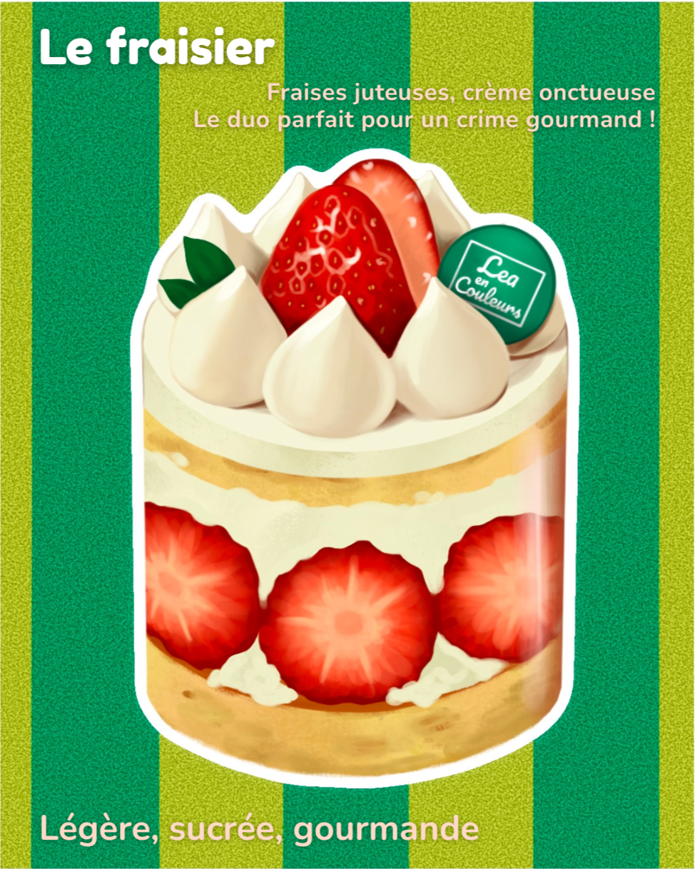 Lea en Couleurs - illustration - fraisier