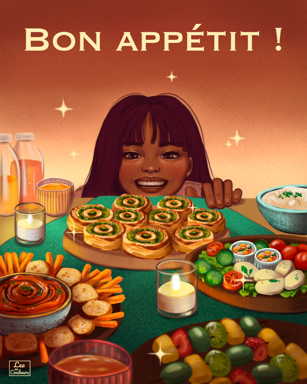 Lea en Couleurs - illustration - Bon appétit