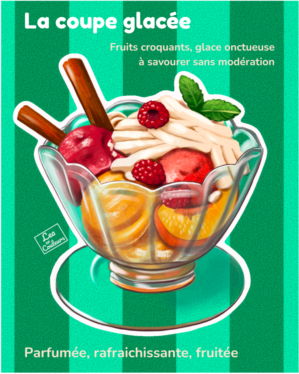 Lea en Couleurs - illustration - glace fruitée