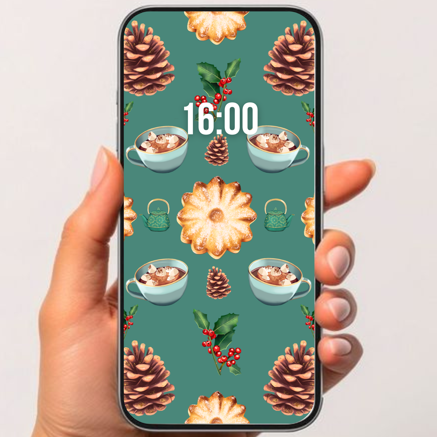 Fond d'écran - motif hivernal (sombre)