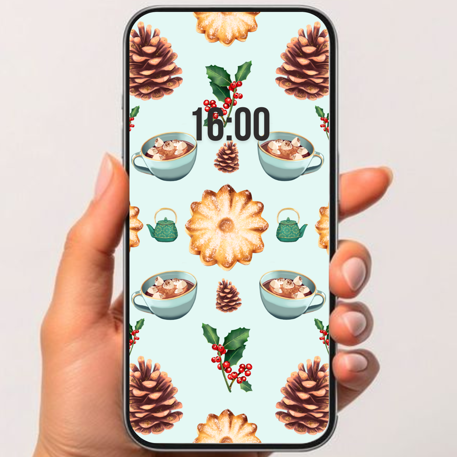 Fond d'écran - motif hivernal (clair)