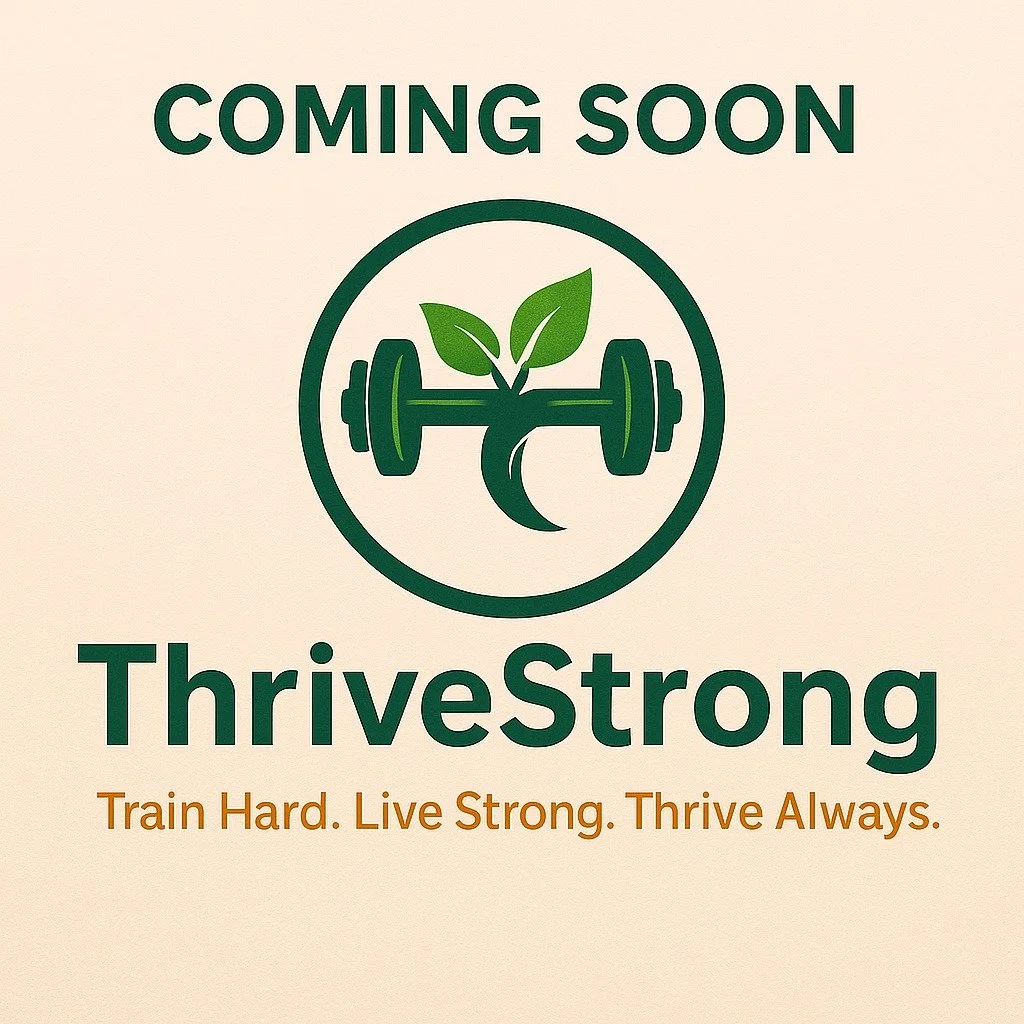 🌱 COMING SOON: ThriveStrong 🌱
Train Hard. Live Strong. Thrive Always. 💪

This isn&rsquo;t just fitness.
This is about building strength that lasts&mdash;body and mind.
✔️ Follow-along workouts
✔️ 1:1 coaching
✔️ Sustainable nutrition
✔️ A Thrive m