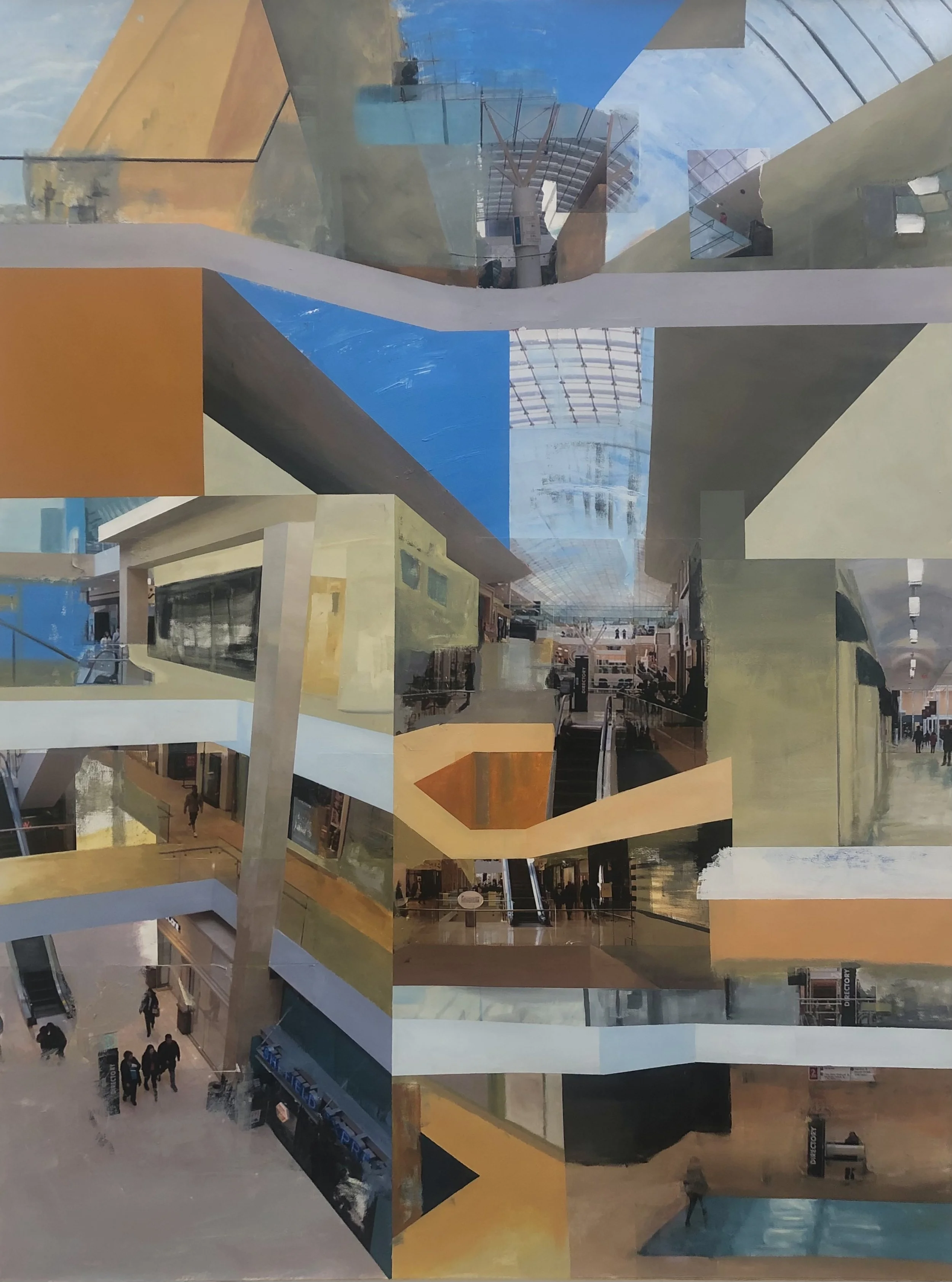 "Directory";
Acrylic paint and photo collage on canvas;
96x72 inches;
2023