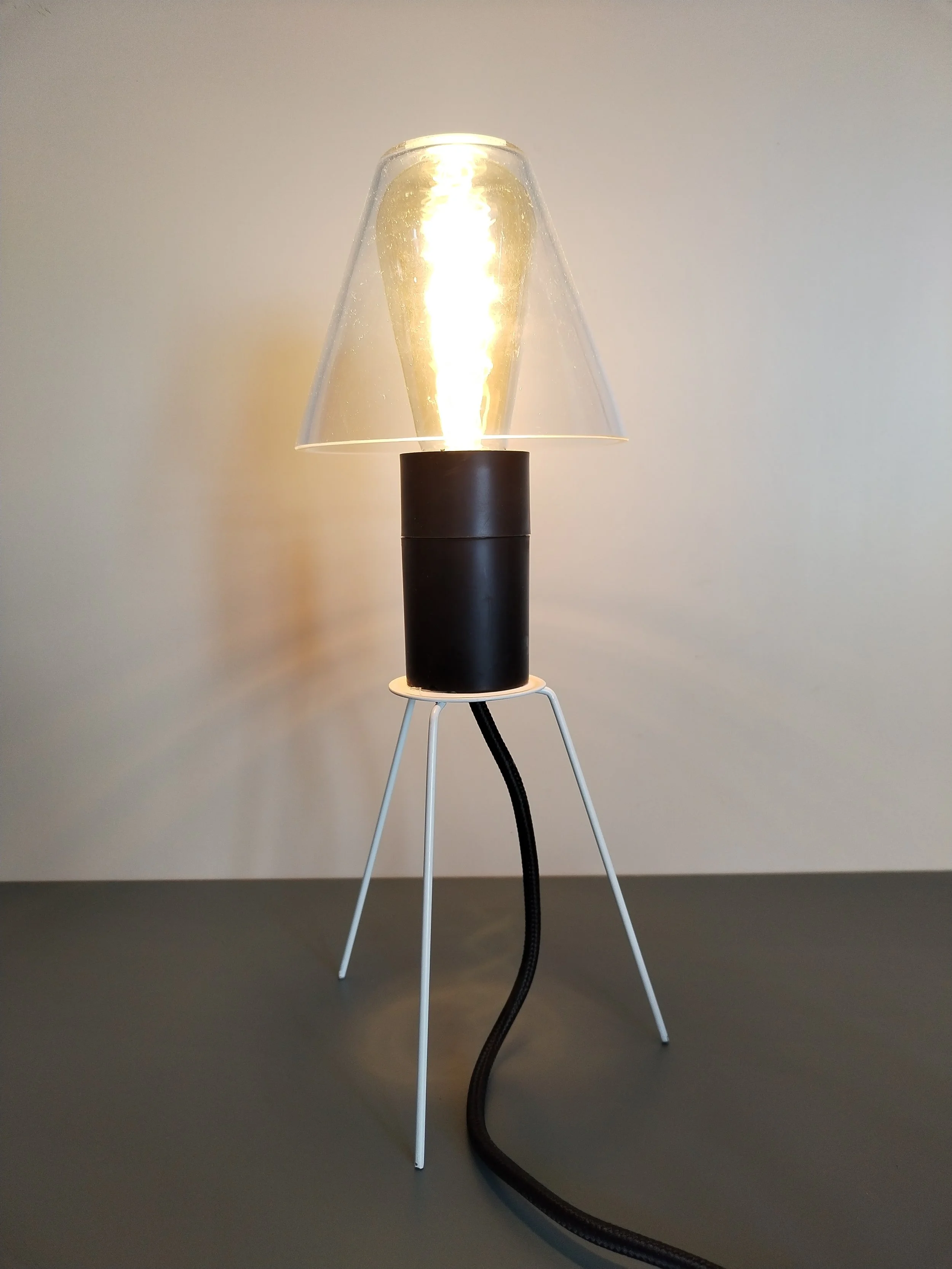 Glass Shade Table Lamp