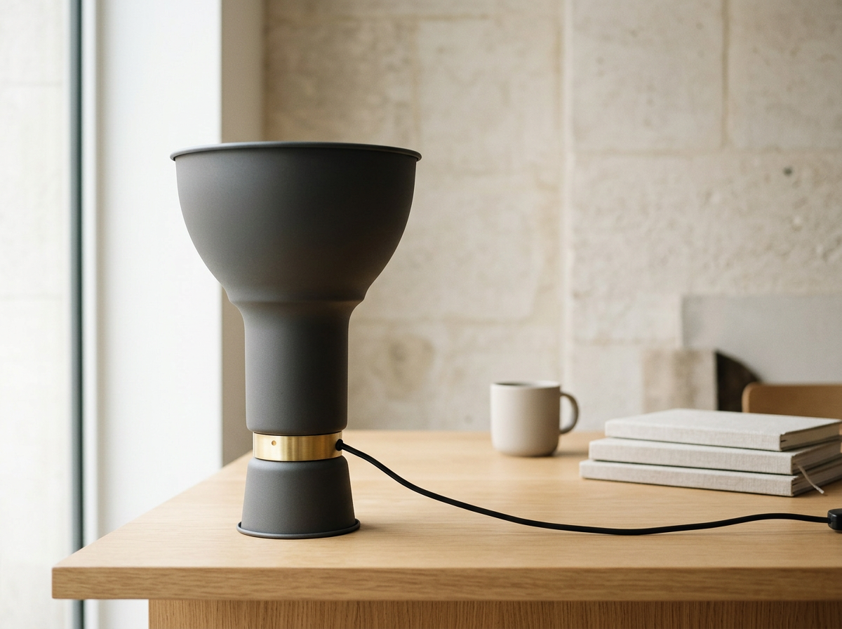 Grey Table Lamp Uplighter