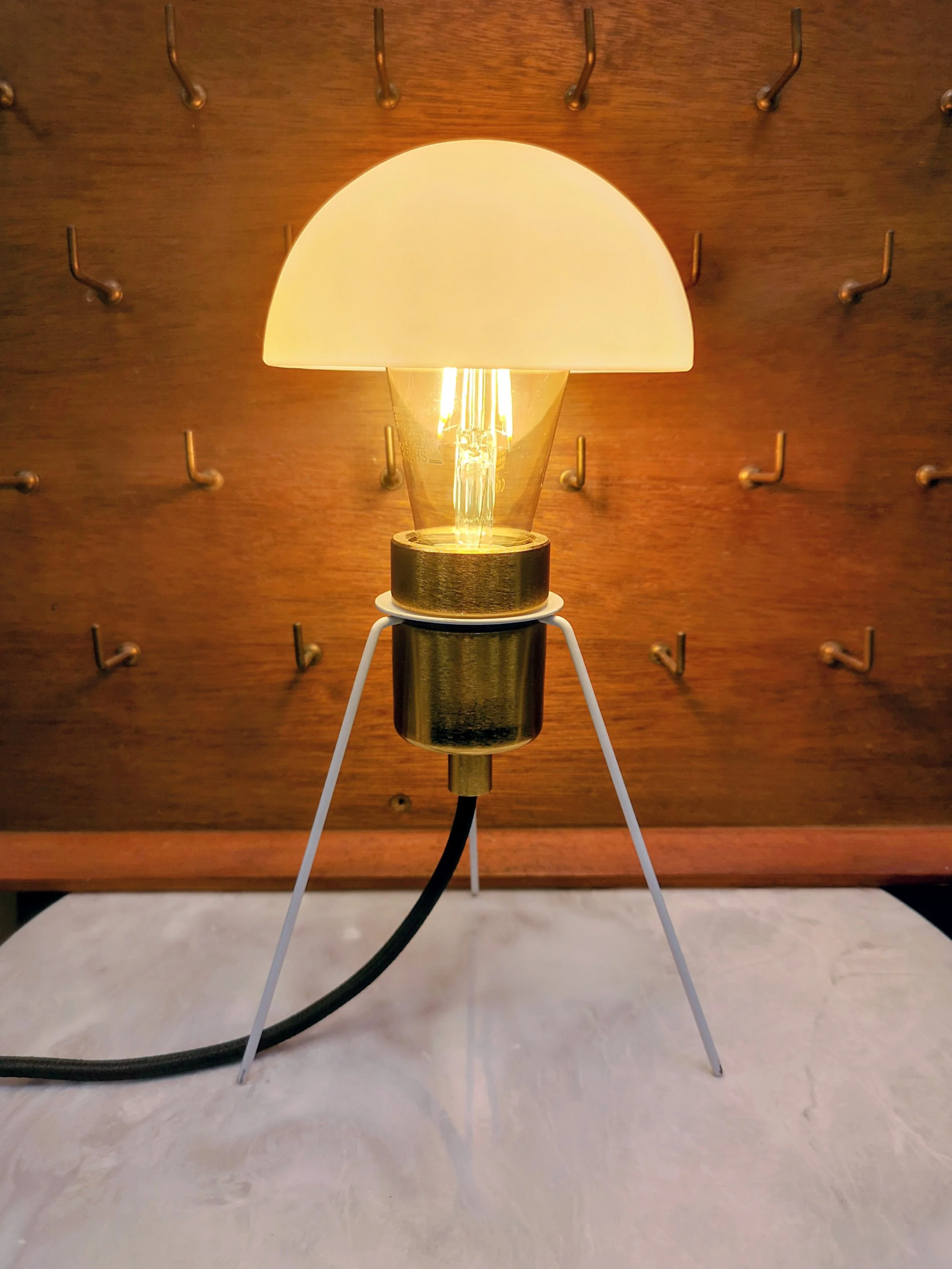 Table Lamp with Frosted Shade