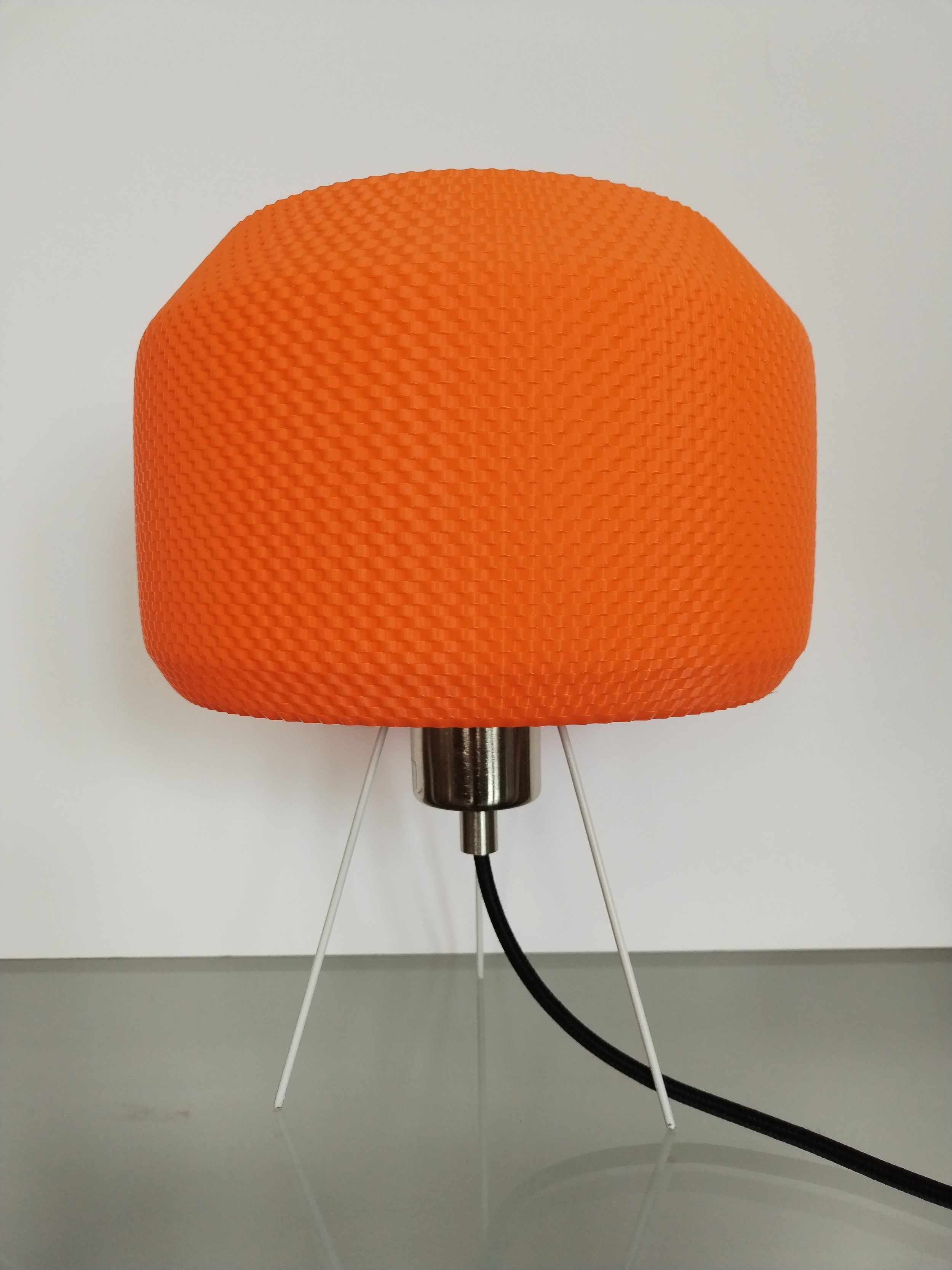 Table Lamp with Orange Shade