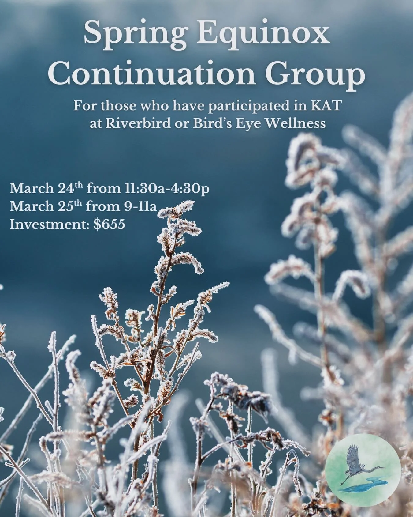 ✨NEW DATES ANNOUNCED for the Spring Equinox Continuation Group! ✨

🌸 Yes, spring is actually coming! We will mark this change in the seasons together with a group KAT experience. This offering is available to individuals who have participated in KAT