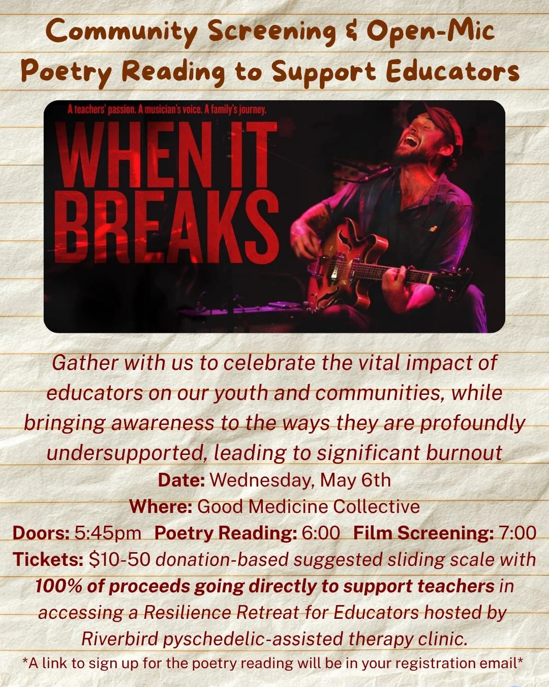 Tag an educator who tirelessly works for their students and deserves some extra care 💜

✨TWO upcoming events for our educators!✨
- link in bio for fundraising event tickets
- email info@riverbirdclinic.com to inquire about our retreat for educators 