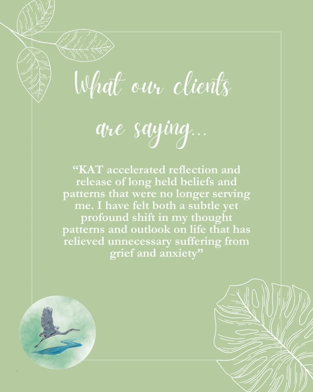 Grateful to share some new testimonials from ketamine-assisted therapy (KAT) clients at Riverbird Clinic 💜 

We are accepting new clients. Learn more at our website (link in bio) or email info@riverbirdclinic.com to find out if KAT could be safe and