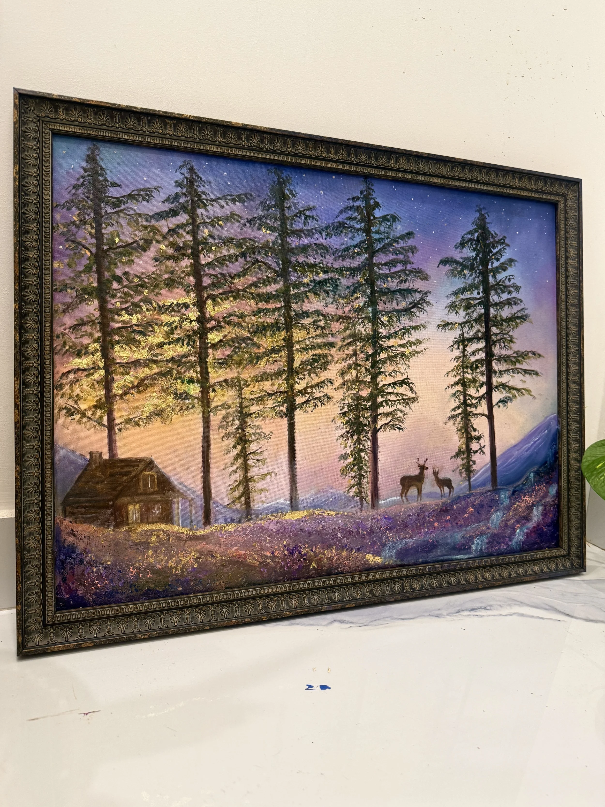 Under the pine trees