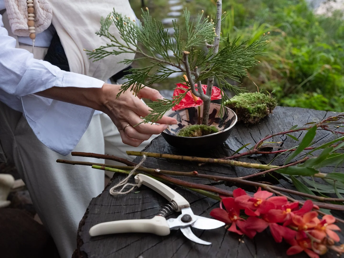 Flower Arranging with Kenzan at Ossipoff Cabin - June 22
