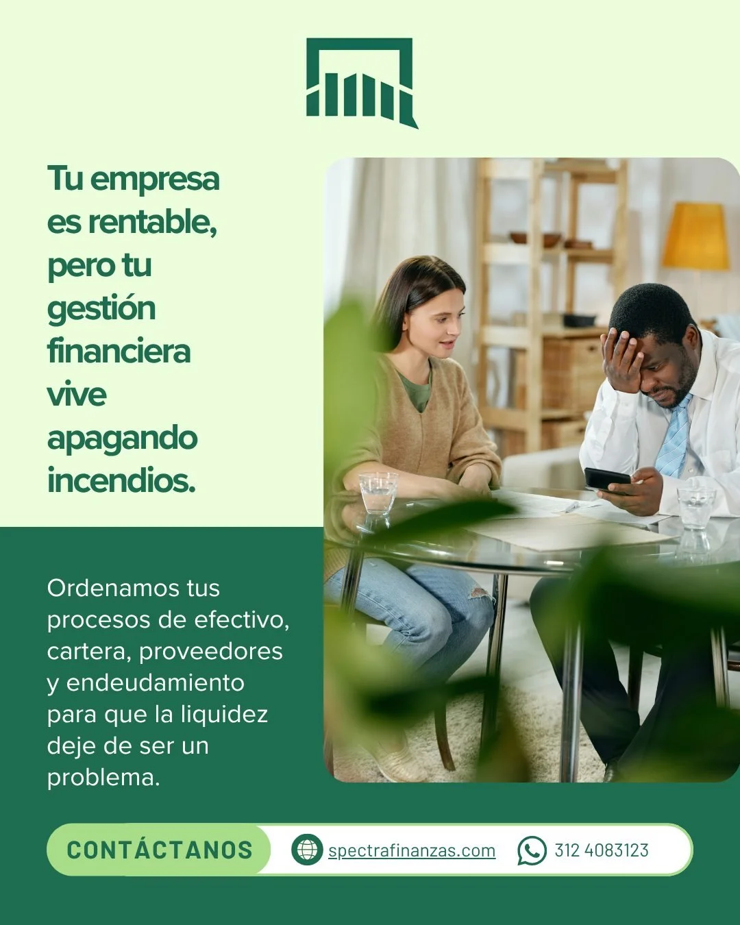 Ser rentable no es suficiente si tu gesti&oacute;n financiera vive en modo crisis.
Muchas empresas generan buenos ingresos pero operan sin control real sobre su efectivo, su cartera, sus proveedores y su endeudamiento &mdash; y eso convierte cada mes
