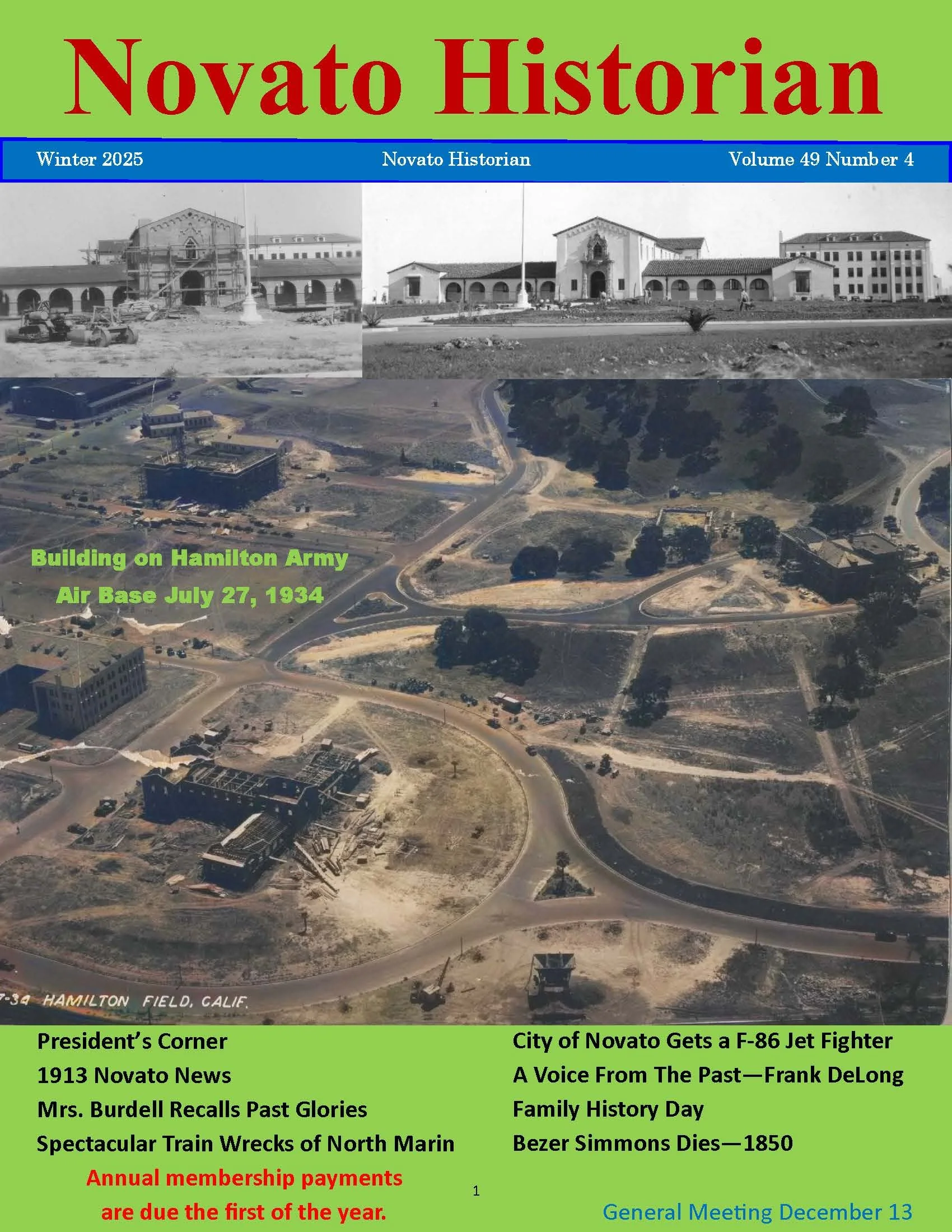 Novato Historian, Winter 2025 Issue