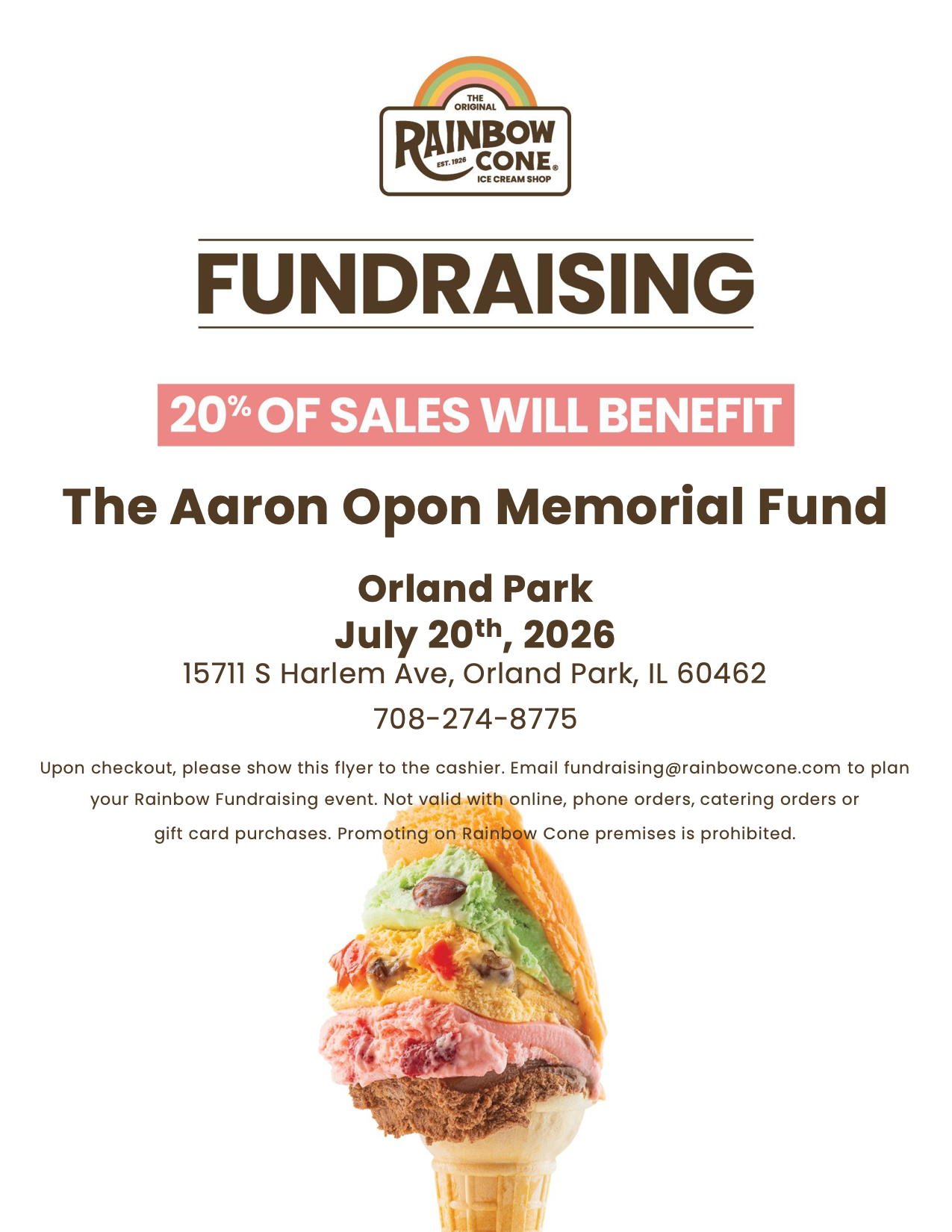 Rainbow Cone Event Flyer