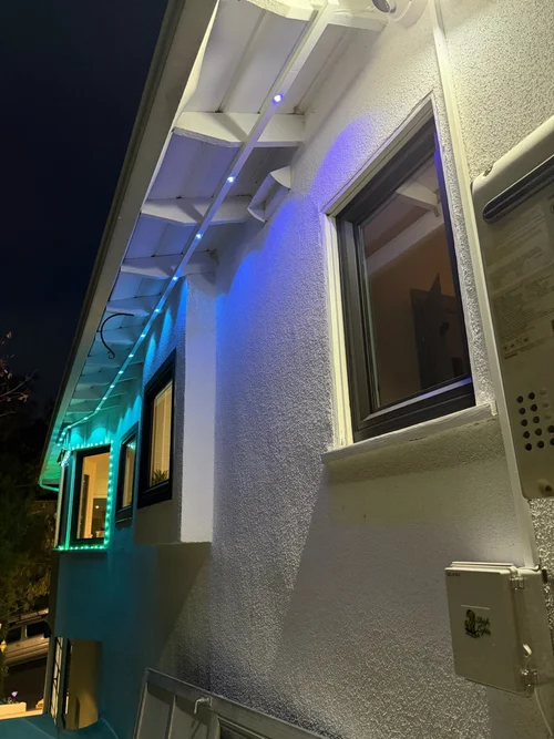 Bear Lighting Studios color-matched aluminum track for Govee permanent lighting installation