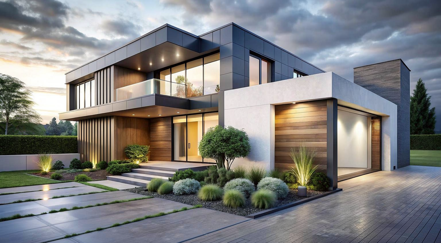 Completed modern residential home following successful insurance claim restoration