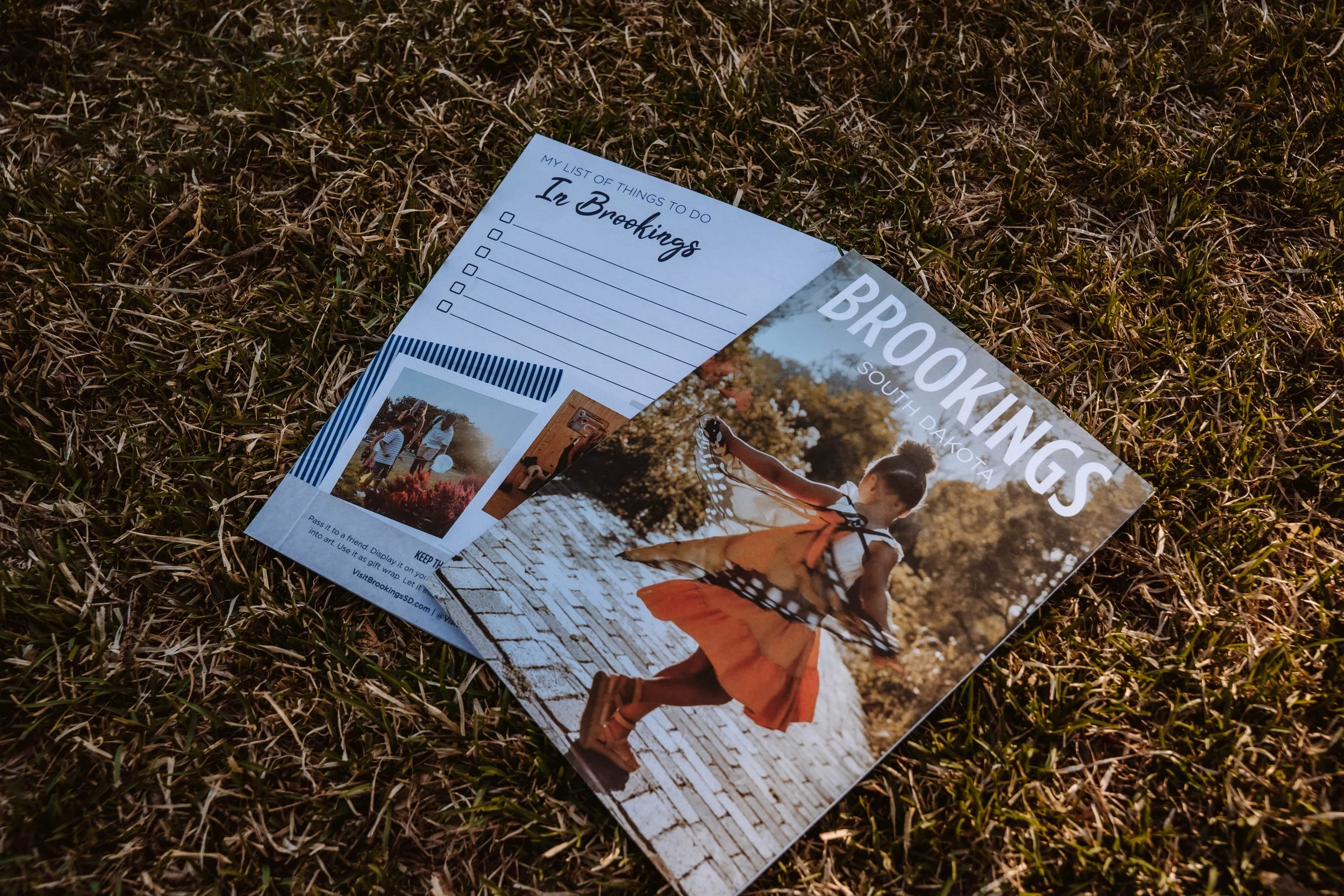 front and back of a visitor guide for a local town.