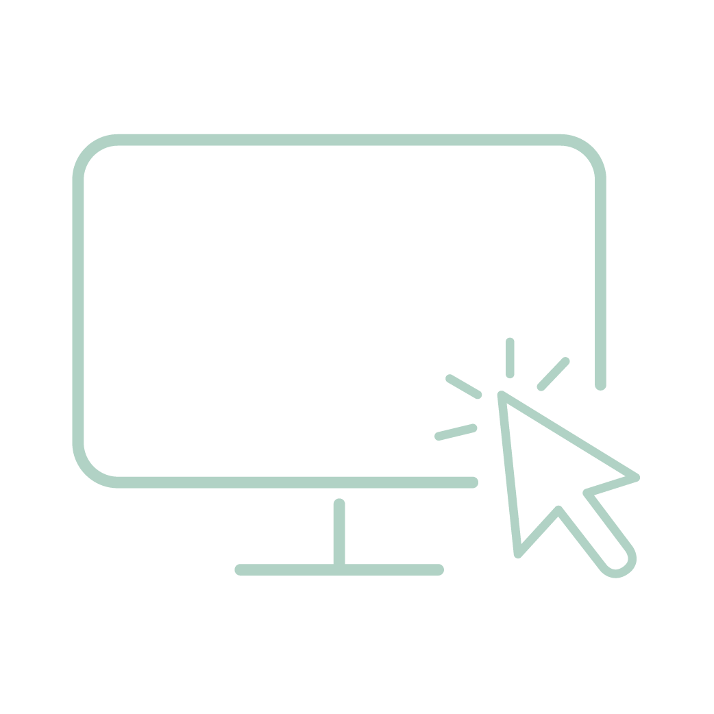 Geometric drawing of an outline square with sections divided by vertical, horizontal, and circle lines.