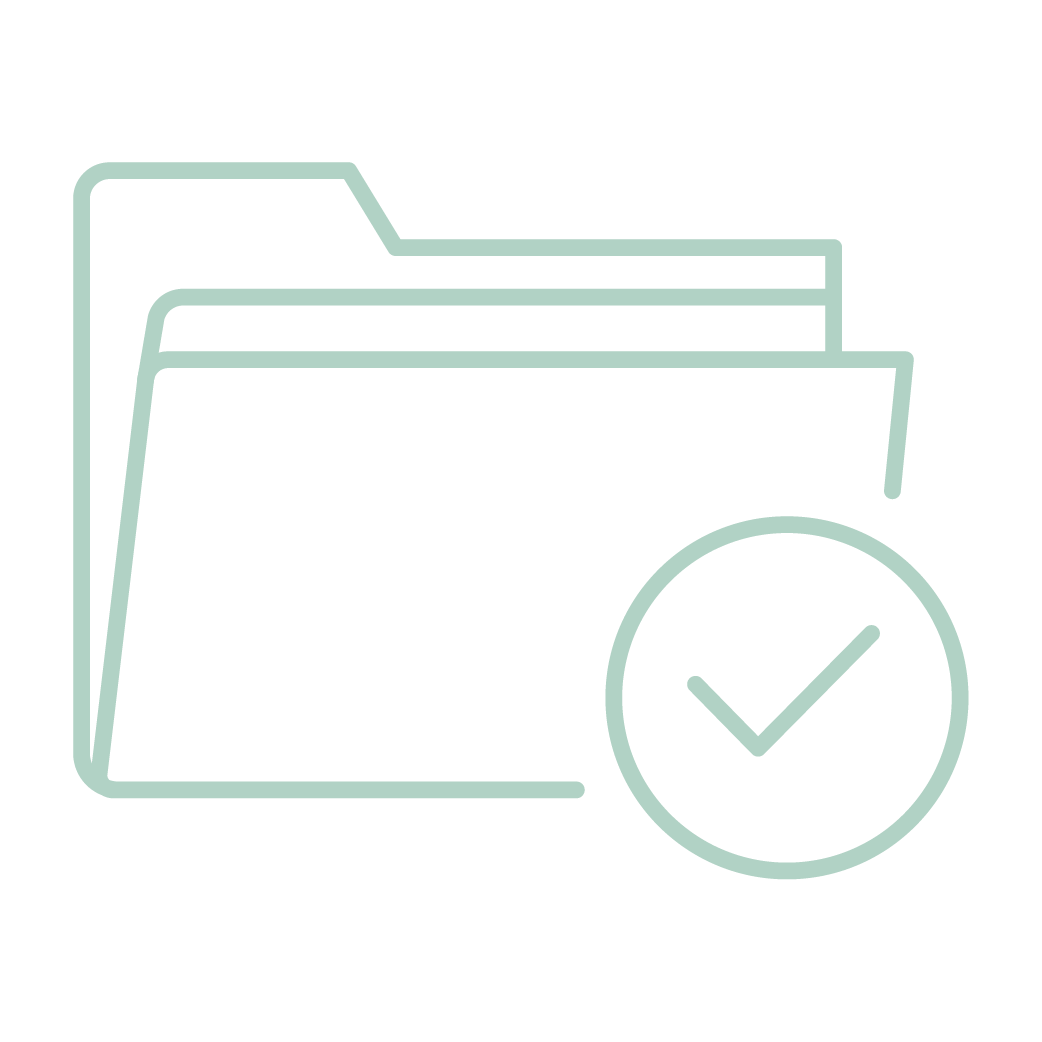 Geometric drawing of an outline square with sections divided by vertical, horizontal, and diagonal lines.