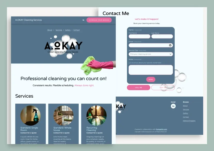Aokay Cleaning Service: Website Re-Fresh