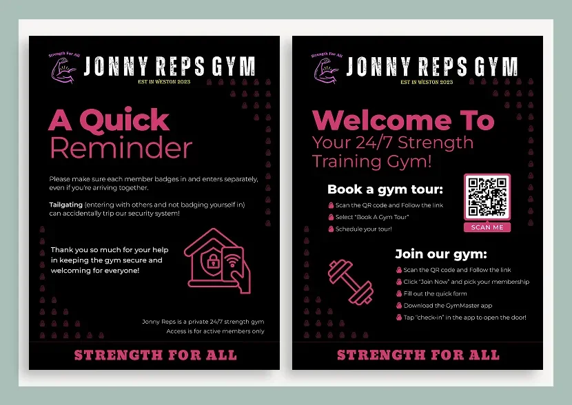 Jonny Reps Gym: Marketing Poster