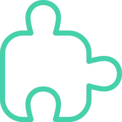 Outline of a puzzle piece with no additional details