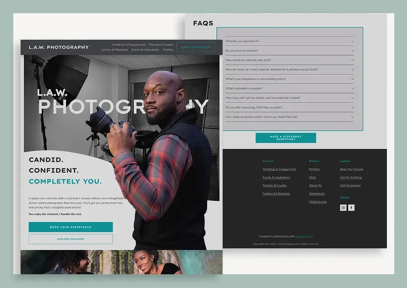 LAW Photography: Website Re-Design